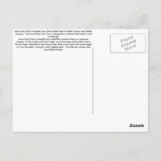 Anna Ruby Herfst Briefkaart (Achterkant)