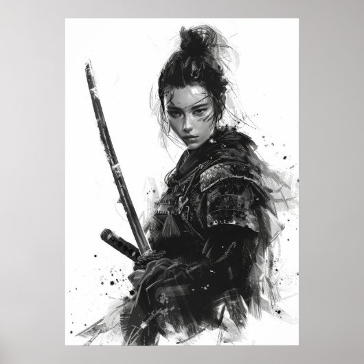 Anna Sawai Vrouw Samurai Portret Poster (Voorkant)