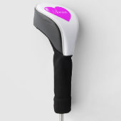 Anna, Sjabloon voor aangepaste naam, Feminine Pink Golfheadcover (Schuin)