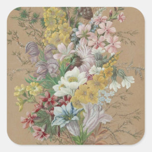 Anna Stainer-Knittel Alpenbloemen Vierkante Sticker