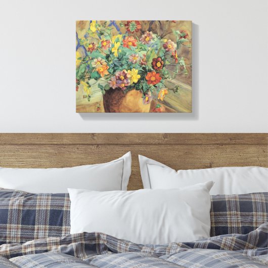 Anna Syberg  tak van de Apple Tree in Bloom Canvas Afdruk (Insitu (Slaapkamer))