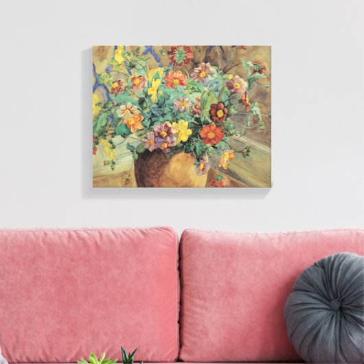 Anna Syberg  tak van de Apple Tree in Bloom Canvas Afdruk (Insitu (Woonkamer))
