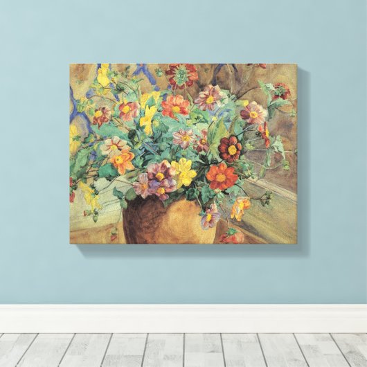 Anna Syberg tak van de Apple Tree in Bloom Canvas Afdruk (Insitu (Houten vloer))