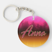 Anna Vorname Name golden pink Schlüsselanhänger Sleutelhanger (Voorkant)