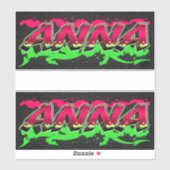 Anna Vorname Name Graffiti Aufkleber Sticker (Vel)