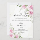 ANNA Wedding Uitnodiging/Wij doen dat, Waterverf R Kaart (Voorkant)