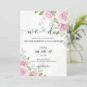 ANNA Wedding Uitnodiging/Wij doen dat, Waterverf R Kaart (Staand voorkant)
