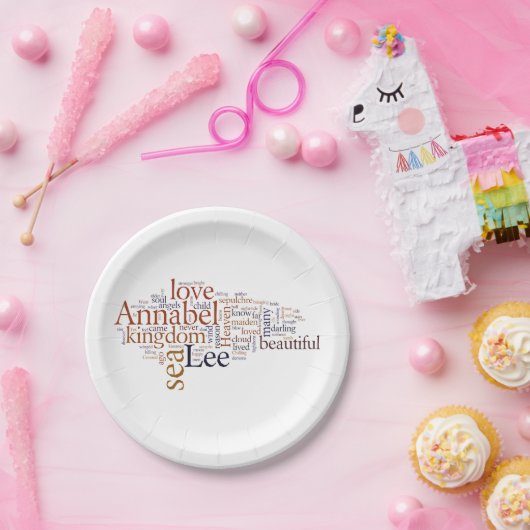 Annabel Lee Papieren Bordje (Feest)