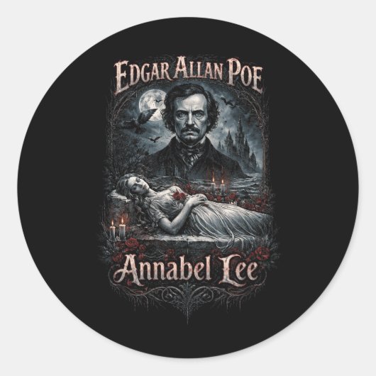 Annabel Lee Ronde Sticker (Voorkant)