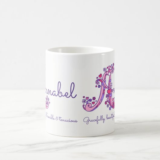 Annabel naam betekent decoratieve mok A monogram (Center)