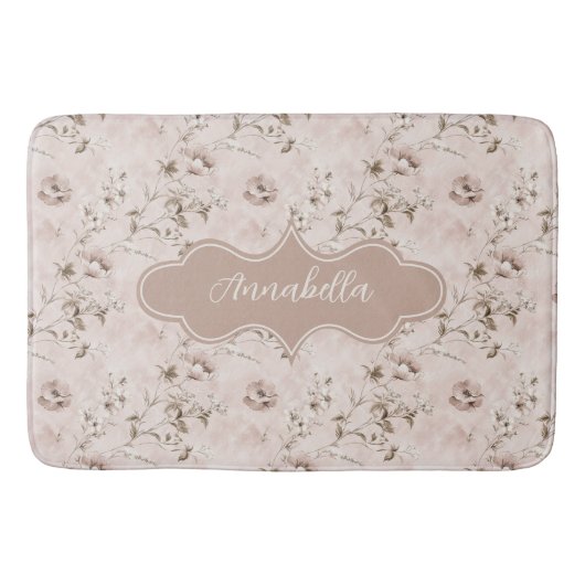 Annabella stoffig Roos Roze Badmat (Voorkant)