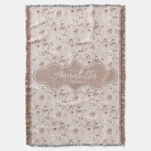 Annabella  stoffig Roos Roze Deken (Voorkant Verticaal)