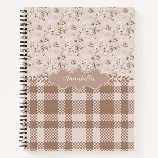 Annabella Stoffig Roos Roze Deluxe Notitieboek (Voorkant)