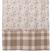 Annabella  stoffig Roos Roze Douchegordijn (Voorkant)