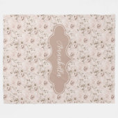 Annabella  stoffig Roos Roze Fleece Deken (Voorkant (Horizontaal))