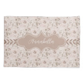 Annabella  stoffig Roos Roze Kussensloop (Achterkant)