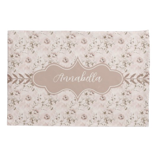 Annabella  stoffig Roos Roze Kussensloop (Achterkant)