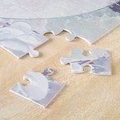 Annabelle  Blauw Bloemen Bloemenmeisje Voorstel Legpuzzel (Zijkant)