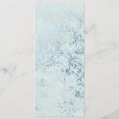 Annabelle Blauw Bloemen Waterverf Diner Menu (Achterkant)