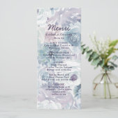 Annabelle Blauw Bloemen Waterverf Diner Menu (Staand voorkant)