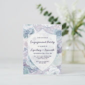 Annabelle  Crest Bloemen Verlovingsfeest Kaart (Staand voorkant)