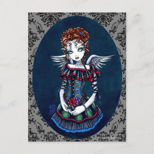 Annabelle Gothic Victoriaans Angel Briefkaart (Voorkant)