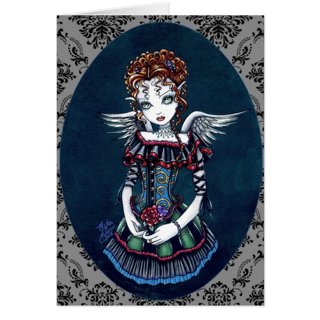 "Annabelle" Gothic Victoriaans Angel-kaart (Voorkant)
