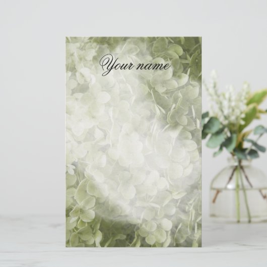 Annabelle Hydrangea Flower Briefpapier (Staand voorkant)