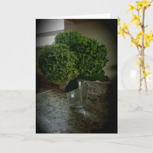 “Annabelle Hydrangea” Wenskaart om beter te worden Kaart (Gele Bloem)