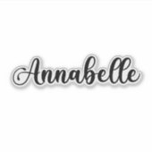 Annabelle Naam - Handgeschreven kalligrafie Sticker (Voorkant)