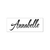 Annabelle-naam in decoratieve kromme rubberstempel (Afrduk)