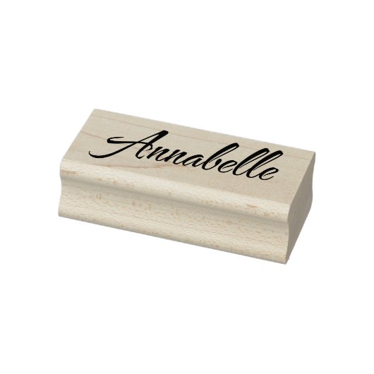 Annabelle-naam in decoratieve kromme rubberstempel (Stempel)