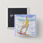 Annabelle op Pow met Border Vierkante Button 5,1 Cm (Voorkant /achterkant)
