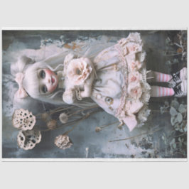 Annabelle Roze Jurk Decoupage Tissue Paper Tissuepapier