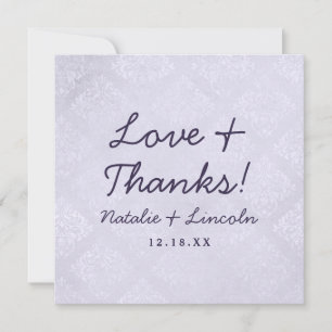 Annabelle Vintage Lavendel Liefde en Dankbaarheid Bedankkaart