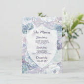 Annabelle  Waterverf Floral Crest Diner Menu (Staand voorkant)