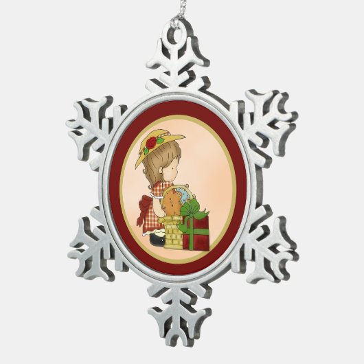 Annabelle's kerstmand d1 Snowflake Ornament (Rechts)