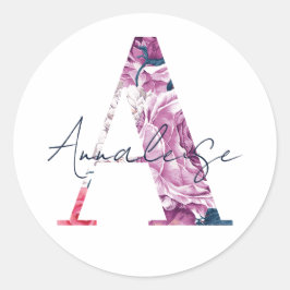 Annaleise naam Custom Sticker meisjes label Floral