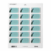 AnnaLiese Peacock Damask - Blauwe bijpassende labe Etiket (Full Sheet)