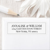 Annalise Elegant Modern Wedding Return Address Etiket (Insitu)