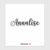 Annalise Naam - Handgeschreven kalligrafie Sticker (Vel)