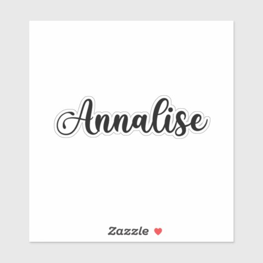 Annalise Naam - Handgeschreven kalligrafie Sticker (Vel)
