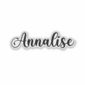 Annalise Naam - Handgeschreven kalligrafie Sticker (Voorkant)