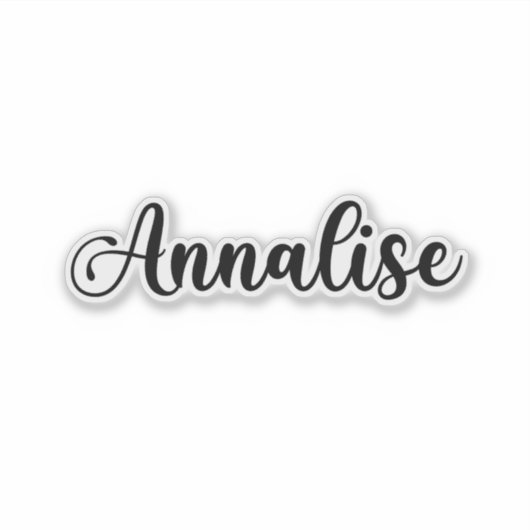 Annalise Naam - Handgeschreven kalligrafie Sticker (Voorkant)
