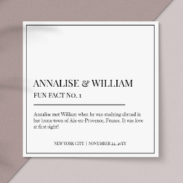 Annalise Simple Black White Fun 1 Weddenschap Servet