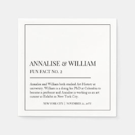 Annalise Simple Black White Fun Fact 2 Weddenschap Servet
