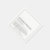 Annalise Simple Black White Fun Fact 2 Weddenschap Servet (Hoek)