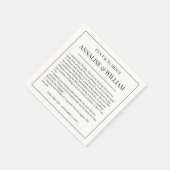 Annalise Simple Black White Fun Facts Weddenschap Servet (Hoek)
