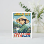 Annam Hue Vietnam Oude Indochine Reis Briefkaart (Staand voorkant)