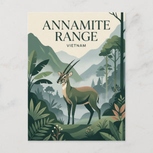 Annamitische bergketen Vietnam Briefkaart